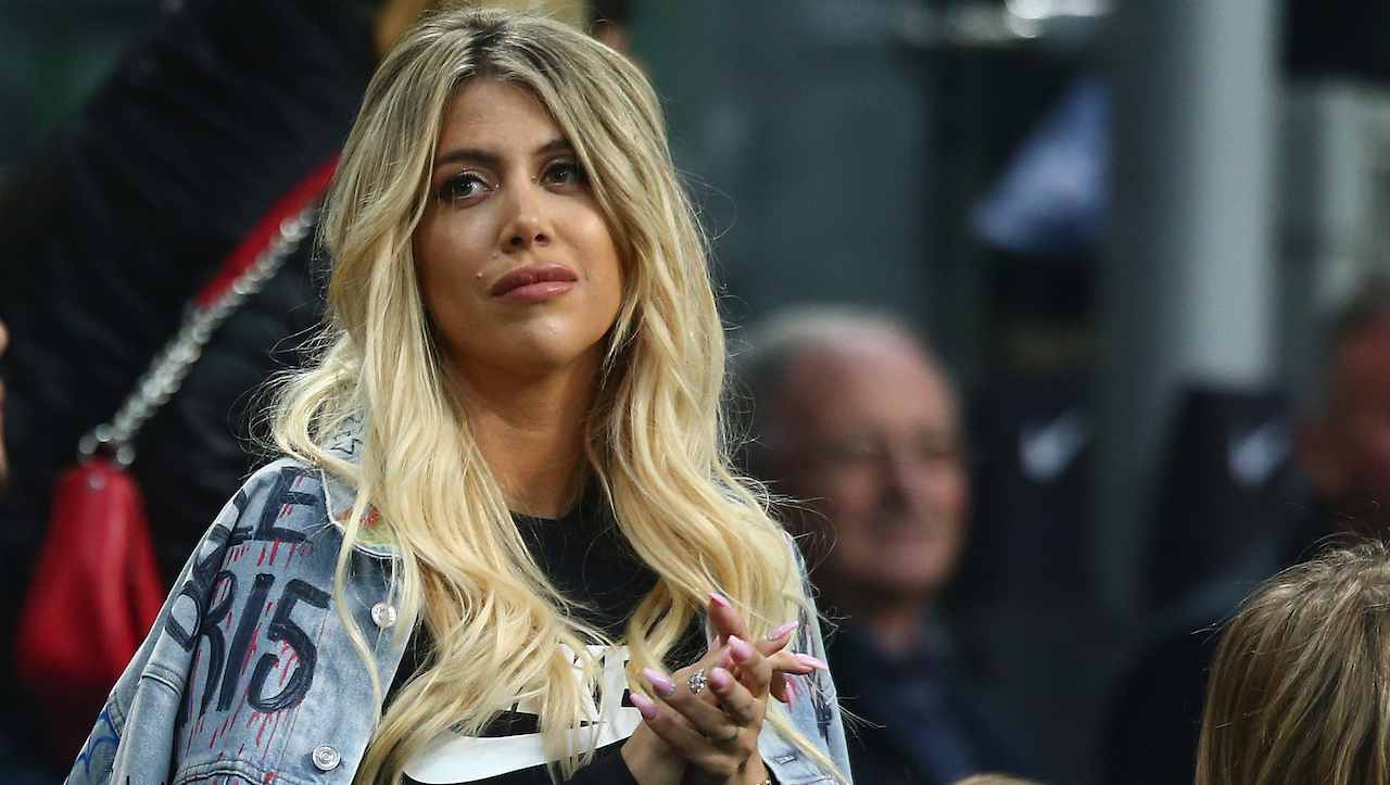 Wanda Nara guarda la partita