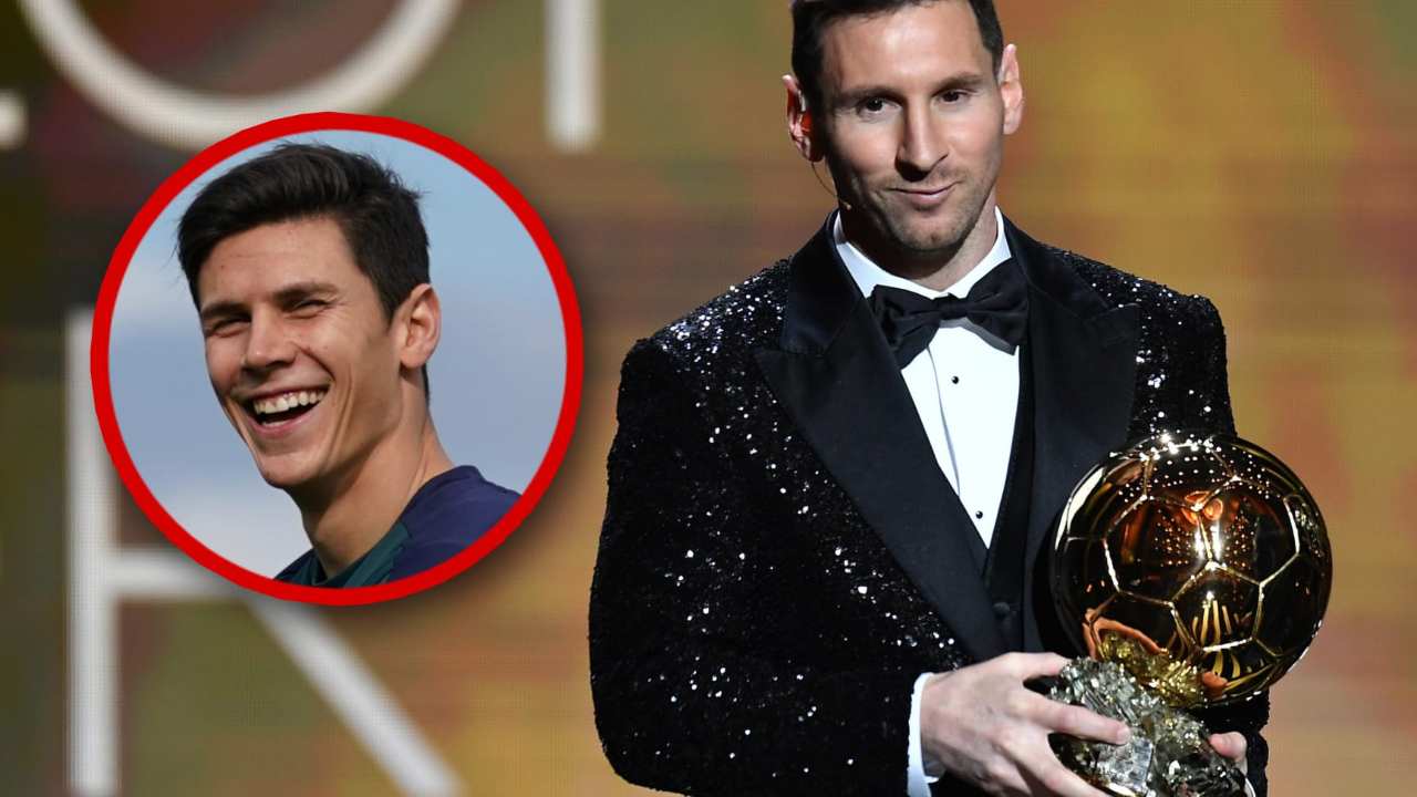 Matteo Pessina sorride e Messi riceve Pallone d'Oro