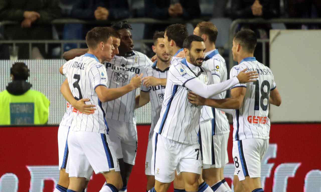 Cagliari-Atalanta, gli ospiti esultano