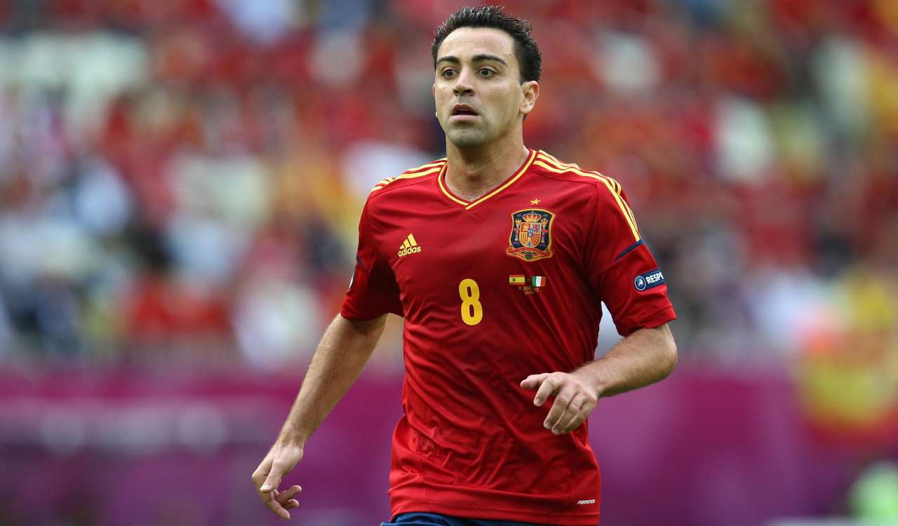 Xavi con la Spagna