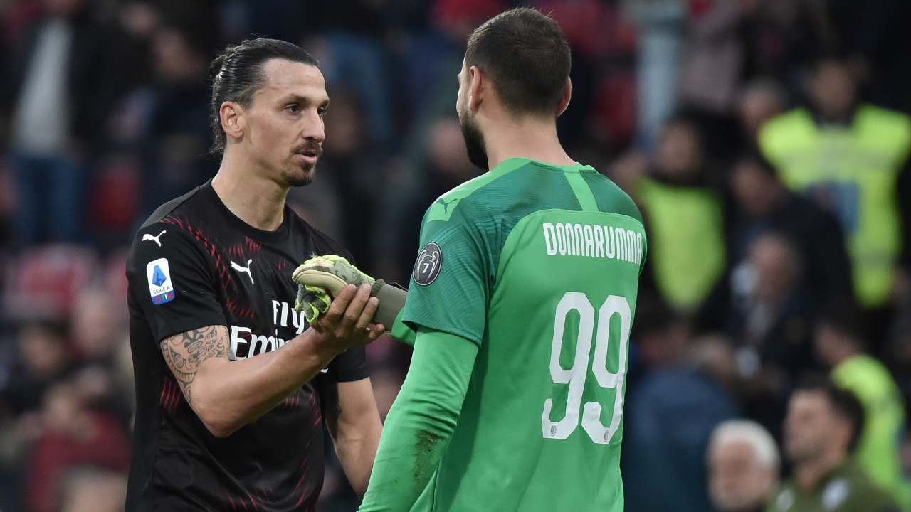 Ibrahimovic e Donnarumma Milan