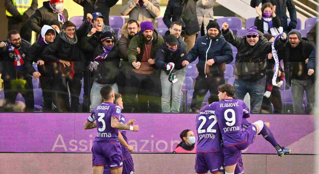 La Fiorentina festeggia un gol