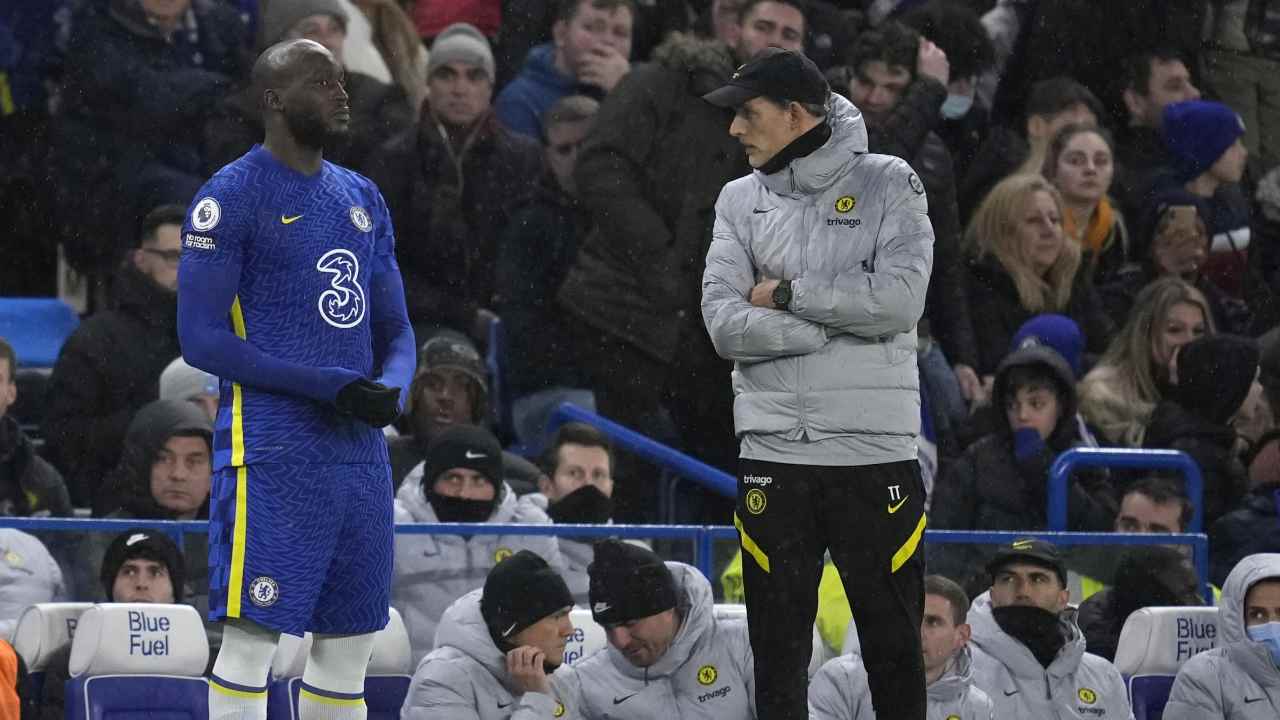 Lukaku e Tuchel bordocampo Chelsea