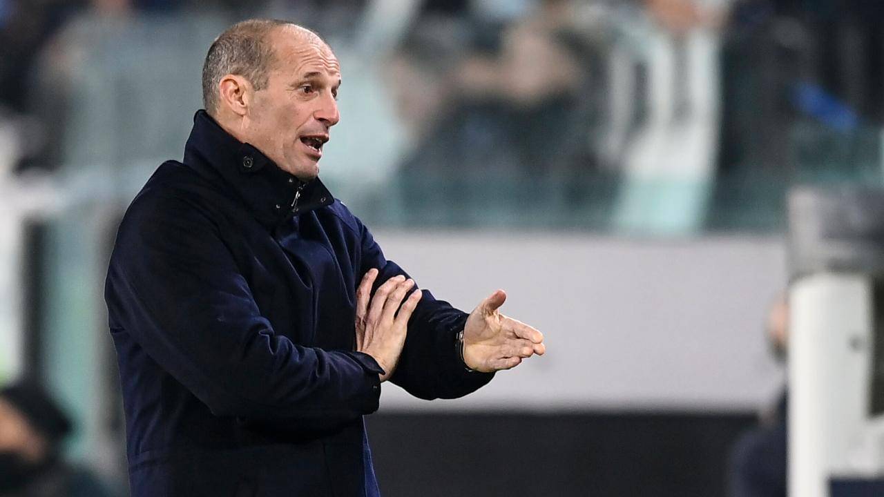 Massimiliano Allegri sulla panchina della Juve