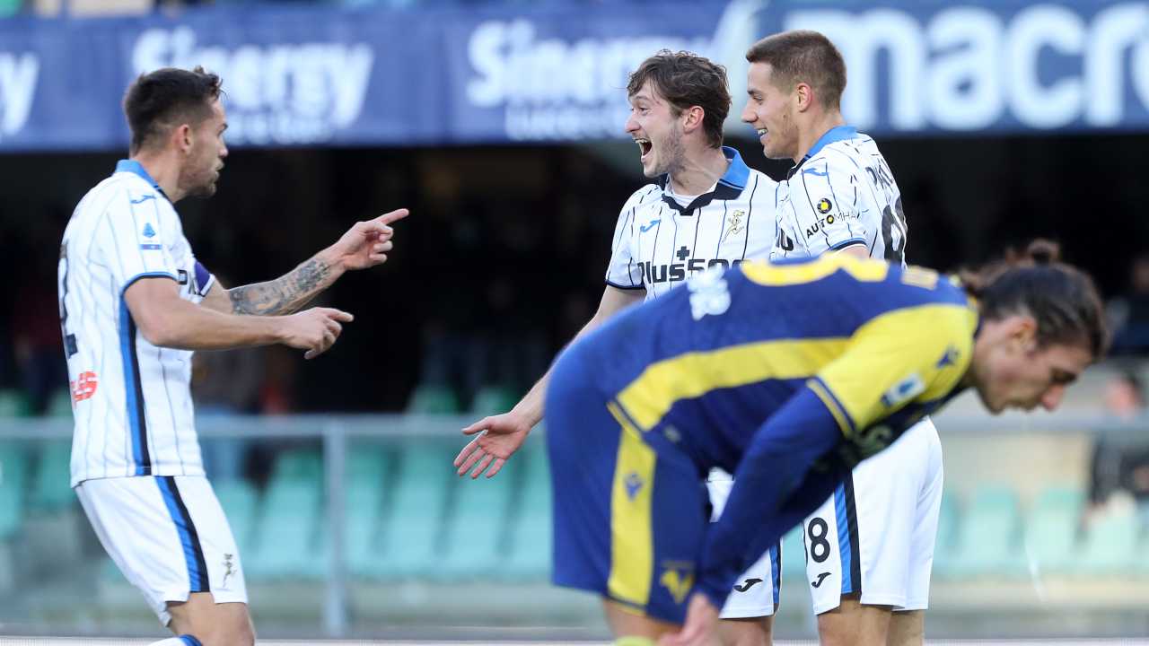 Verona-Atalanta, la Dea esulta