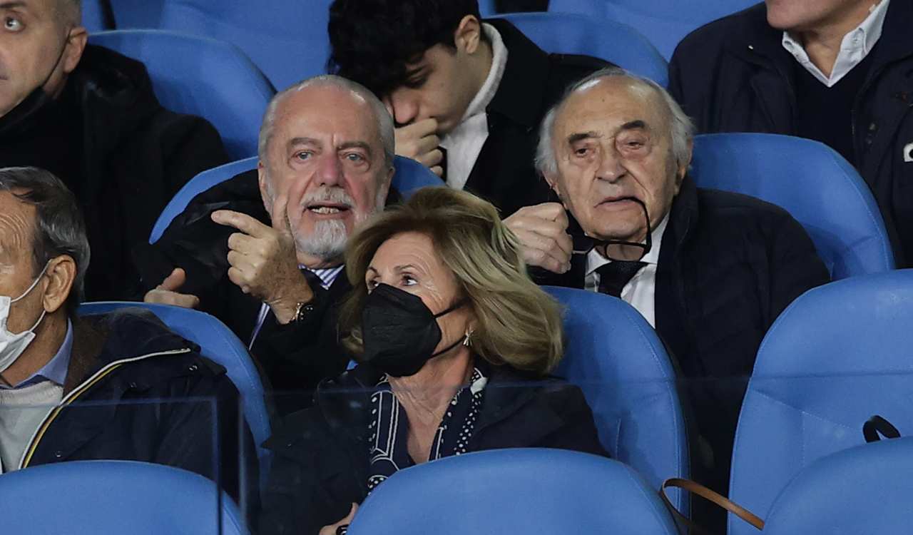 De Laurentiis e Ferlaino in tribuna