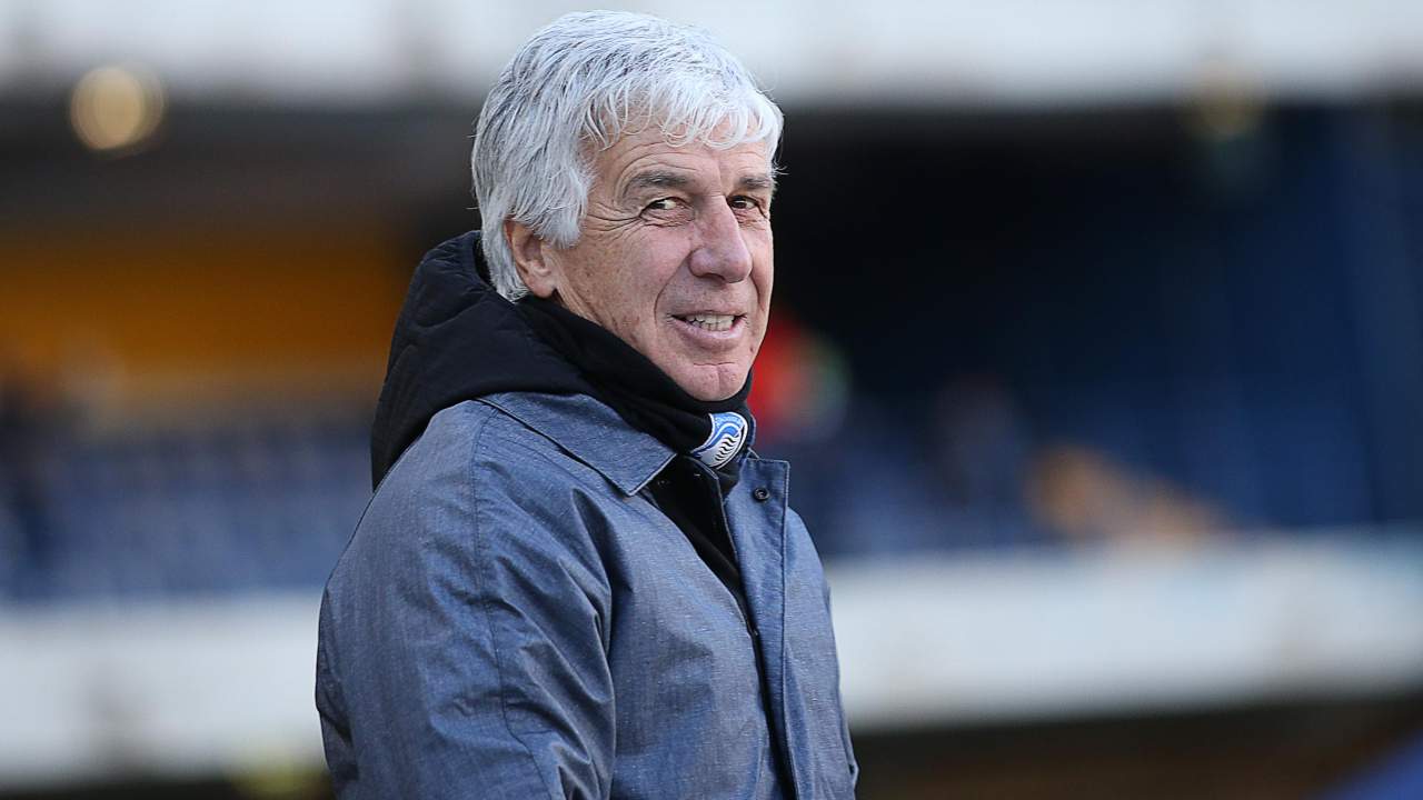 Gasperini, in panchina durante Verona-Atalanta