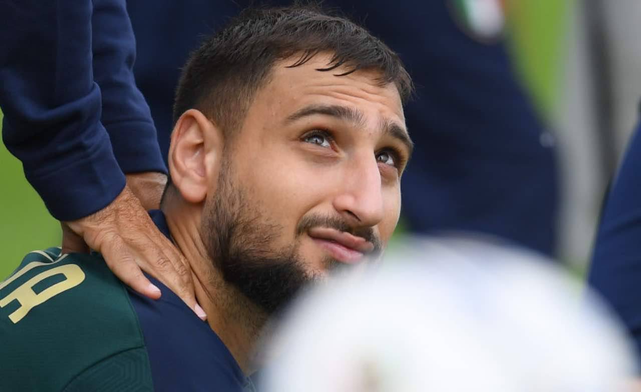 Donnarumma si allena con l'Italia