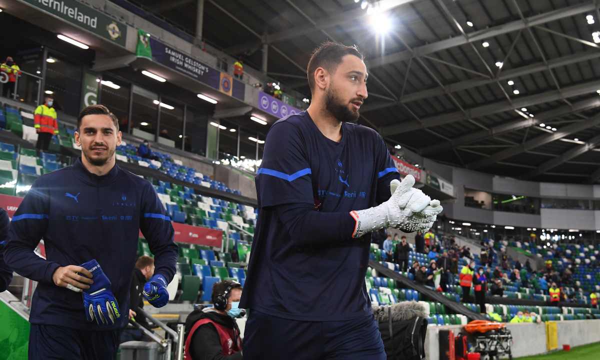 Donnarumma con la Nazionale italiana