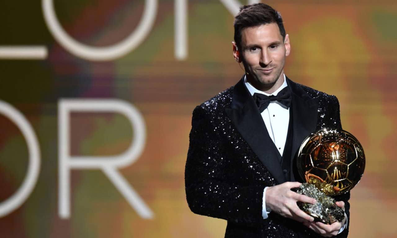 Messi alla premiazione del Pallone d'Oro