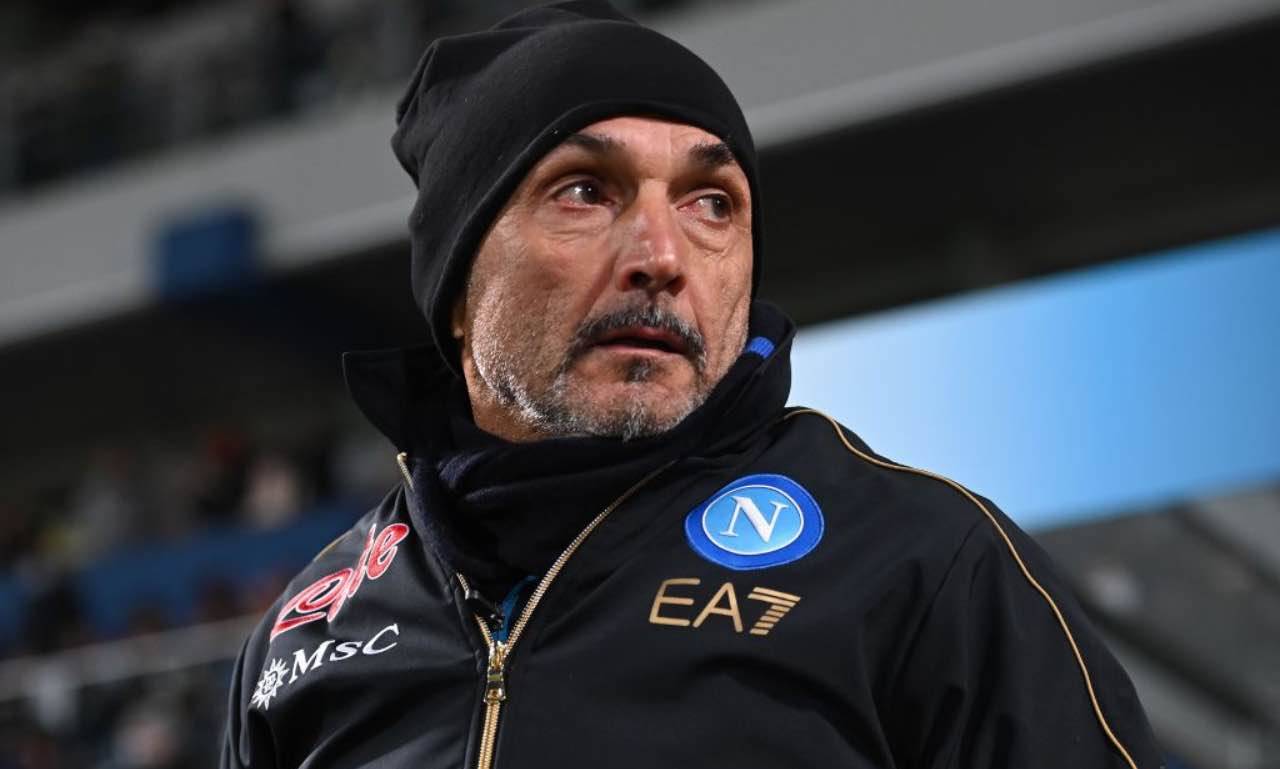 Spalletti durante Sassuolo-Napoli