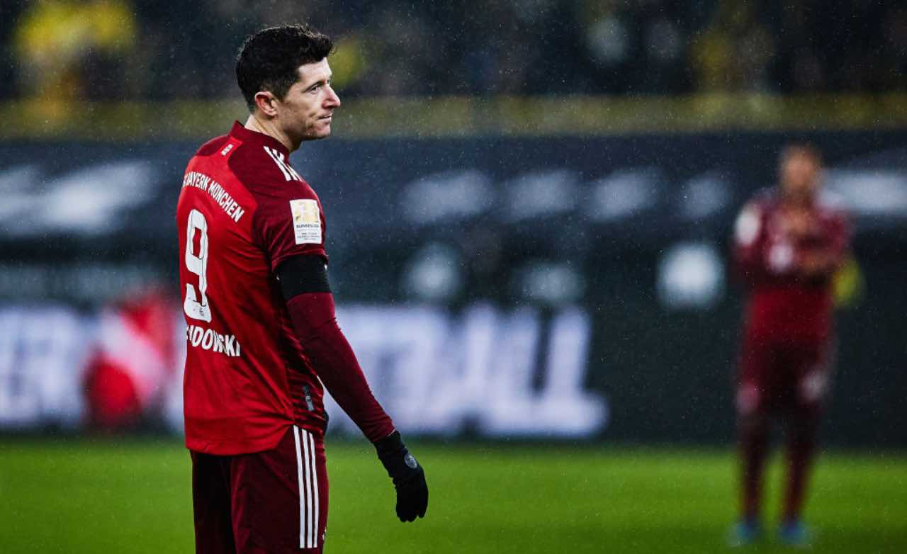 Lewandowski in campo col Bayern Monaco