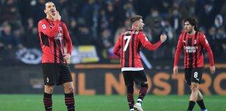 Il Milan deluso in campo