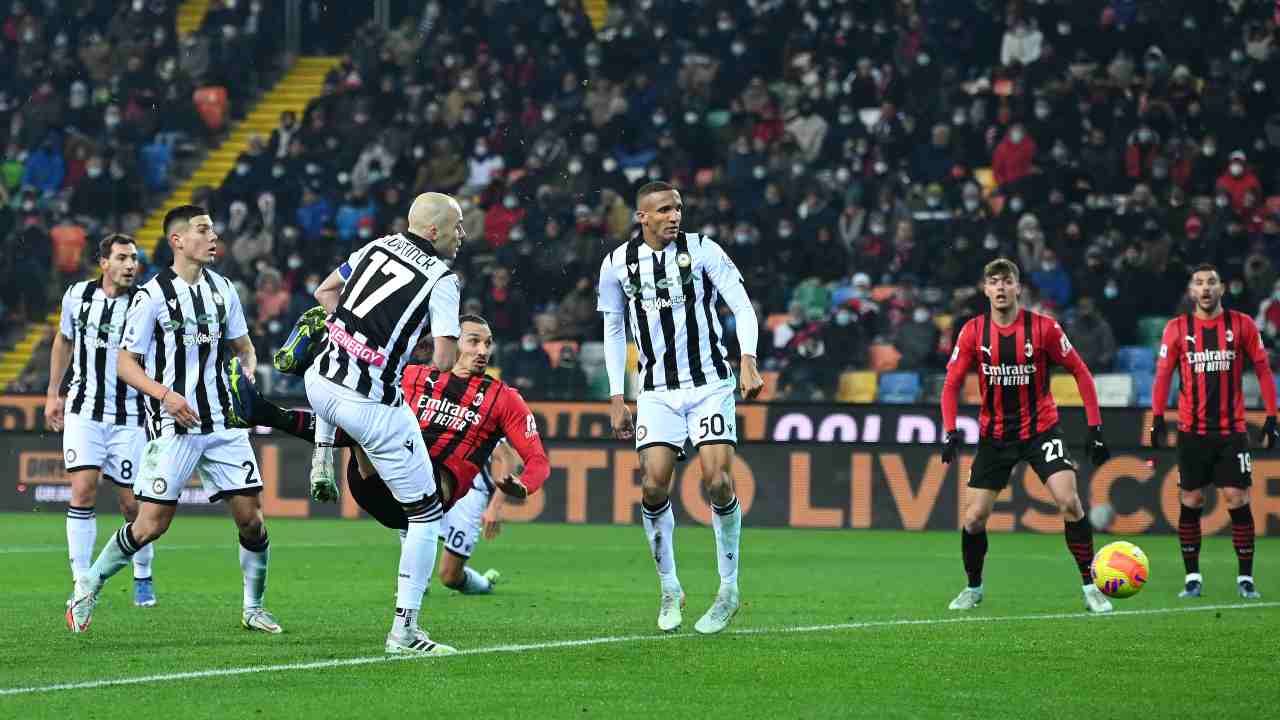 Udinese-Milan in campo