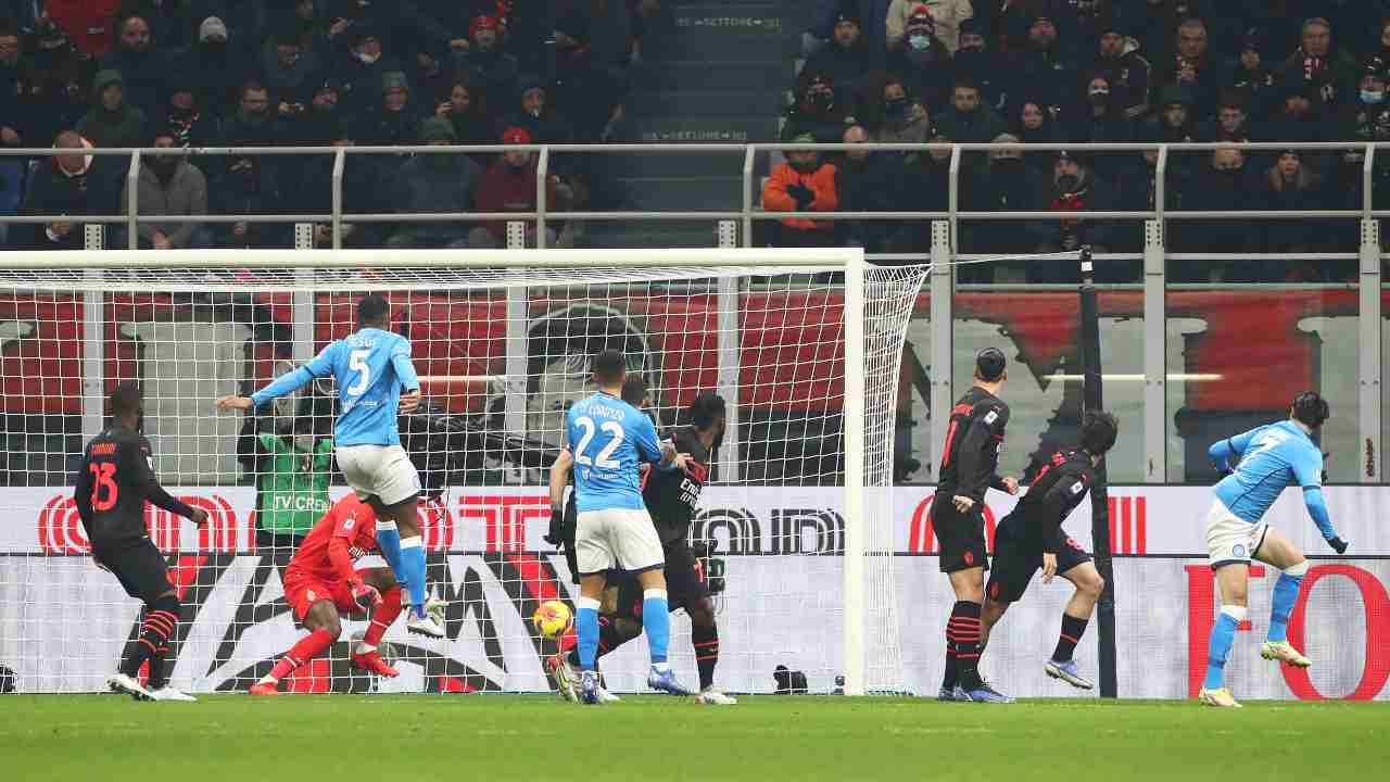 Milan-Napoli in campo