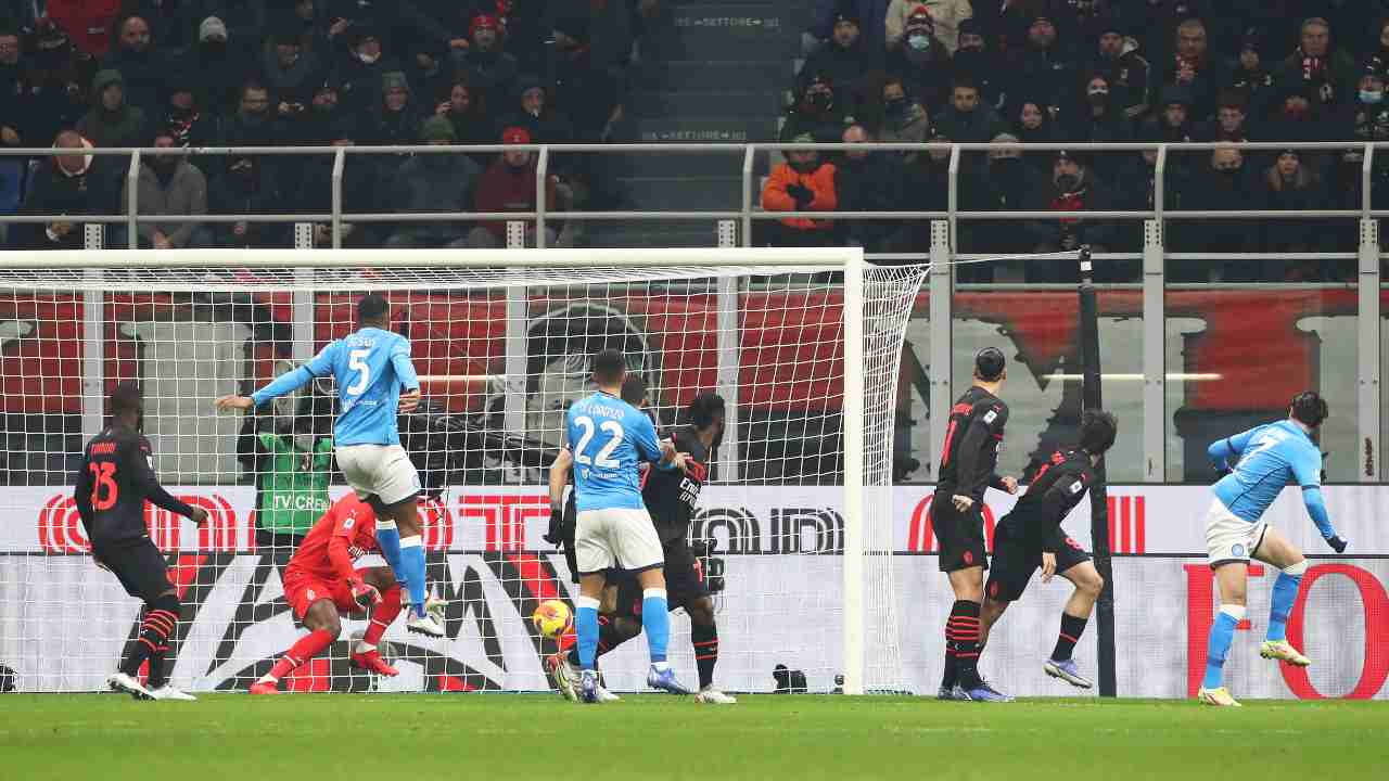 Milan-Napoli in azione