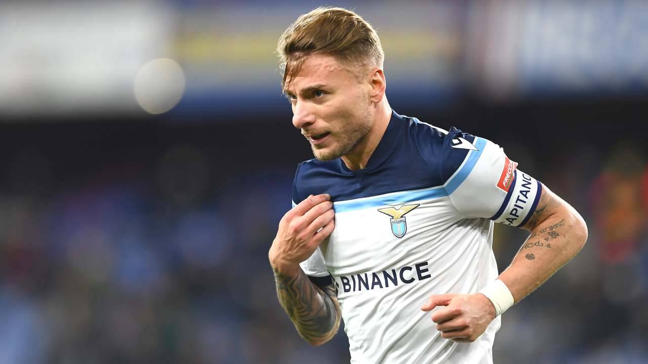 Ciro Immobile con la maglia della Lazio