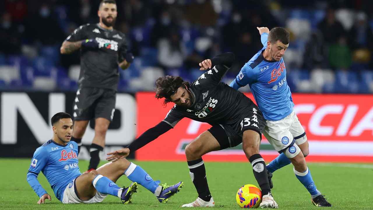 Napoli-Empoli, azione di gioco