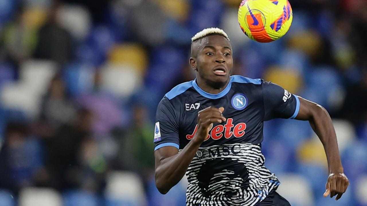 Osimhen con la maglia del Napoli