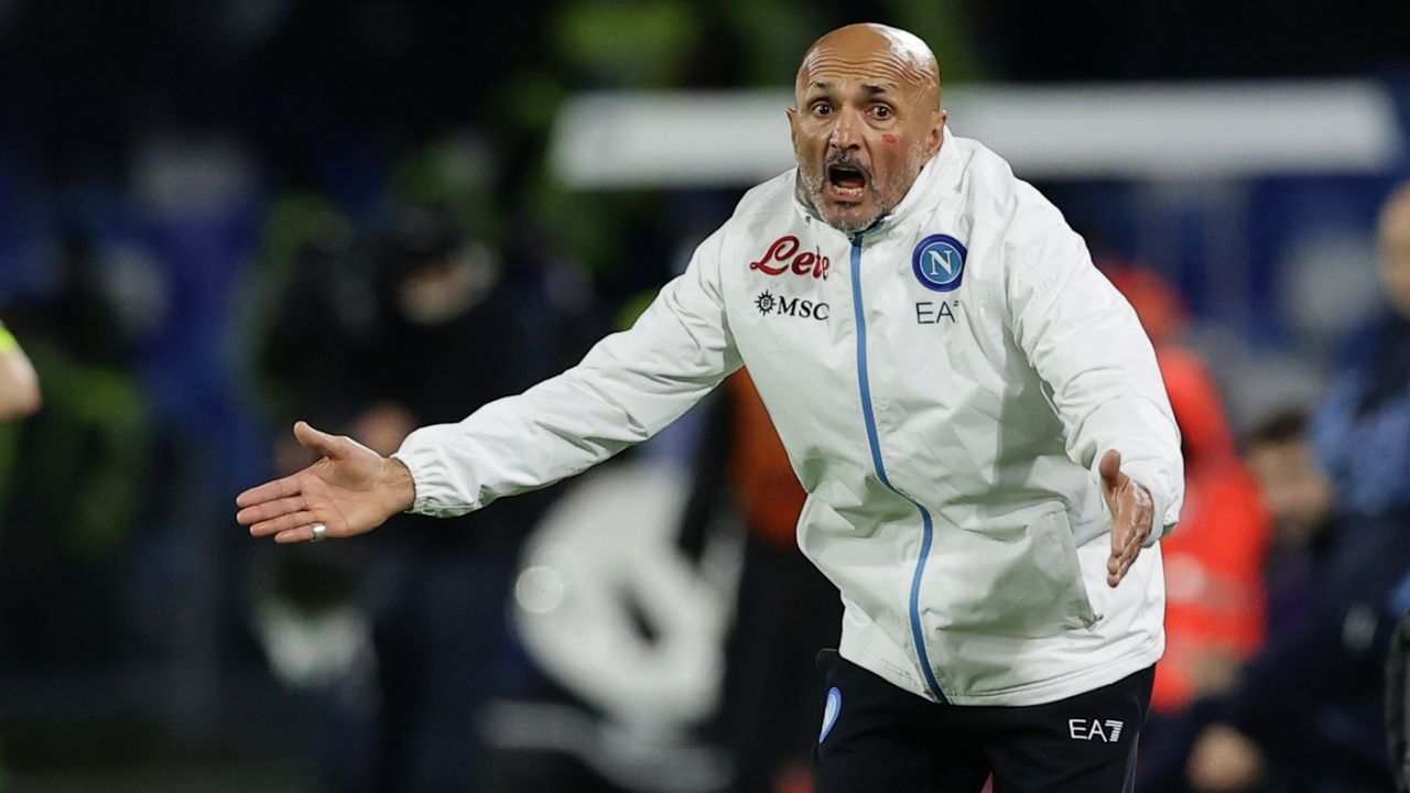 Spalletti incredulo in panchina