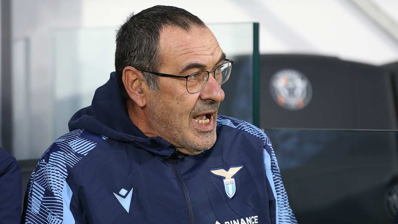 Maurizio Sarri sulla panchina della Lazio