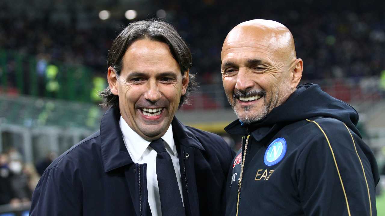 Inzaghi e Spalletti prima di Inter-Napoli