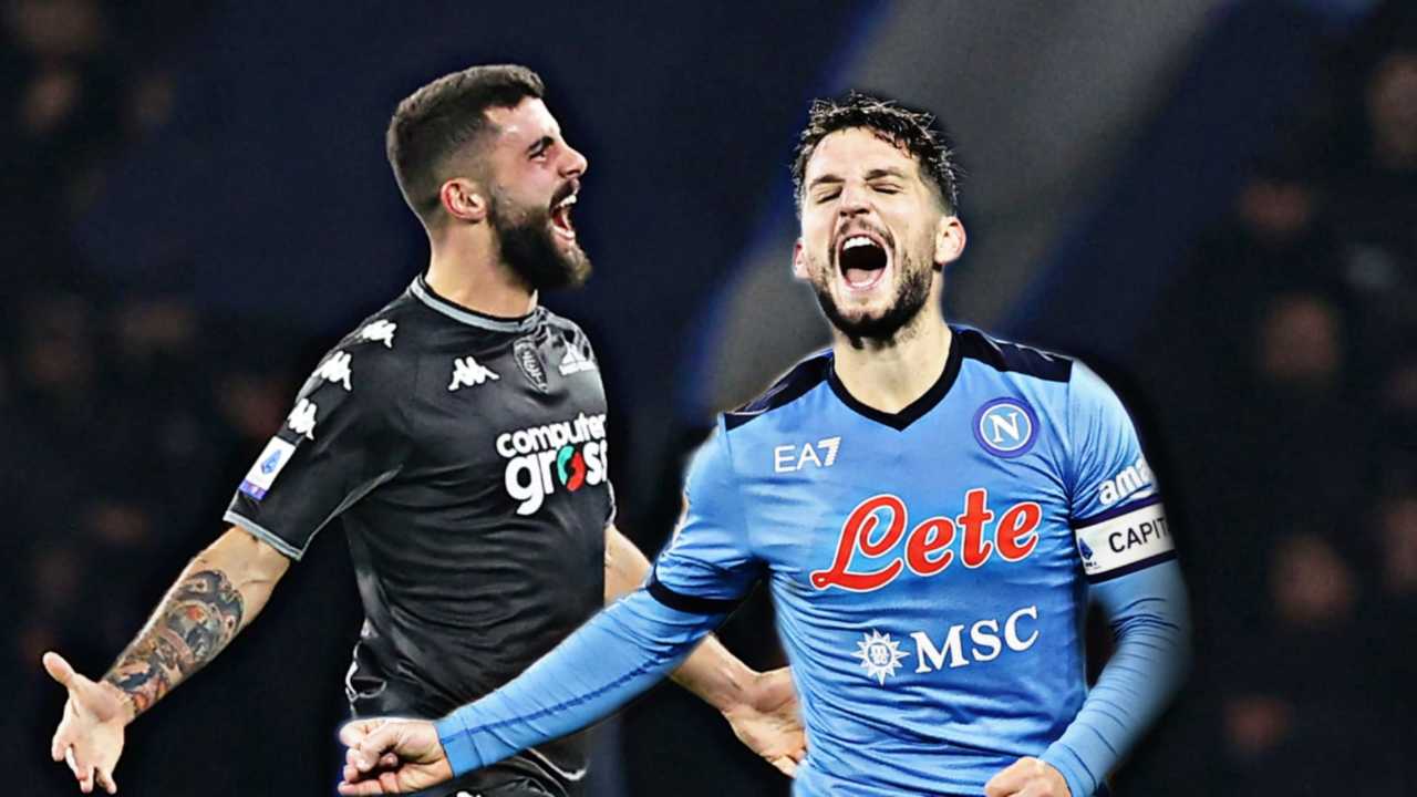 Mertens urla, Cutrone esulta Napoli-Empoli