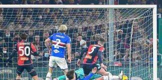 Genoa-Sampdoria, il gol di Gabbiadini