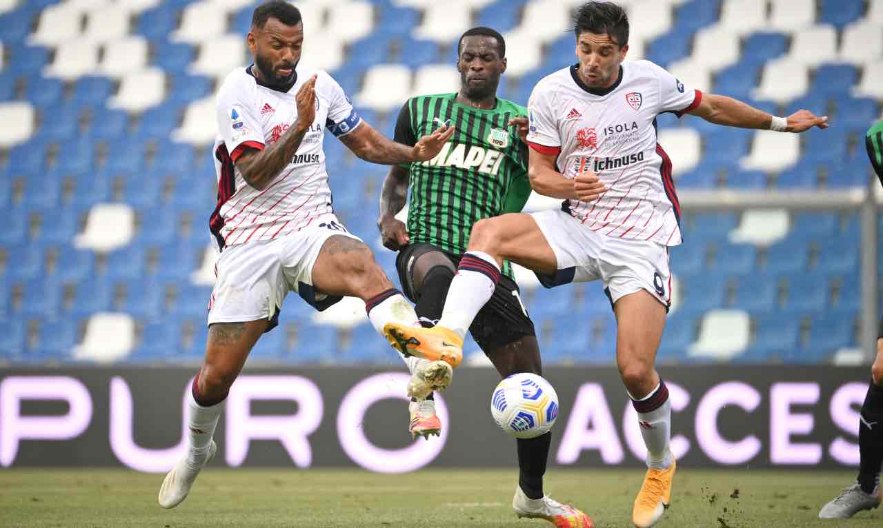 Joao Pedro e Simeone in Sassuolo-Cagliari