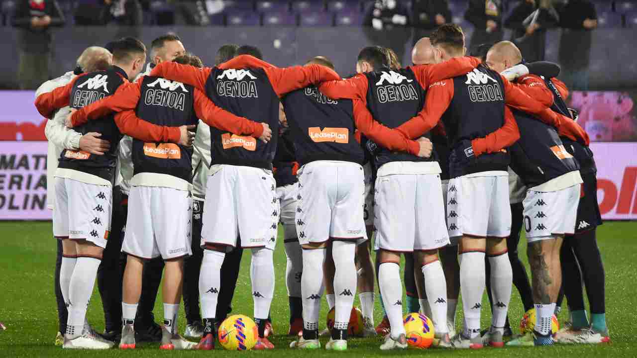 Genoa in campo nel prepartita