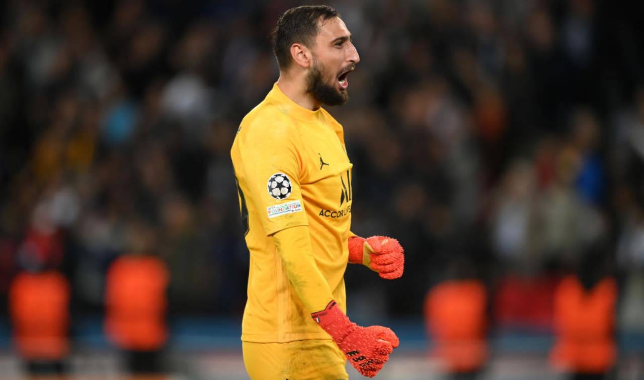 Donnarumma esulta col PSG