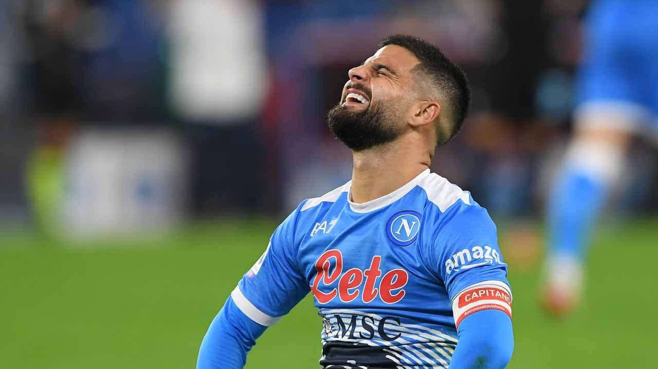 Insigne del Napoli si dispera