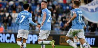 Milinkovic Savic, Felipe Anderson e Immobile della Lazio in campo