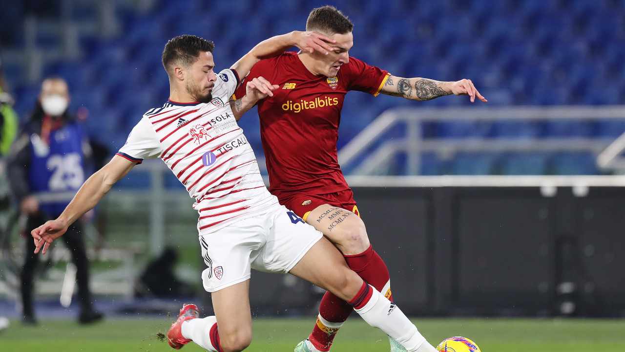 Roma-Cagliari in campo