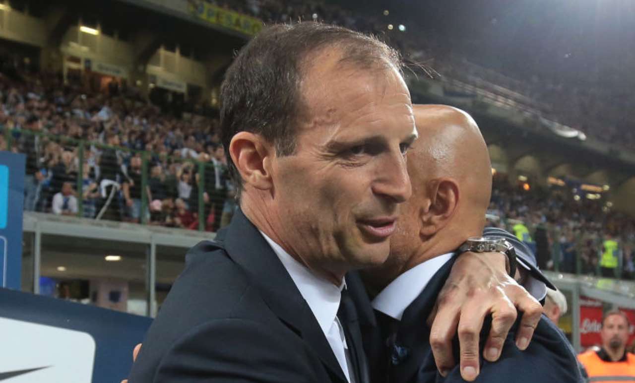 Allegri e Spalletti si salutano in campo