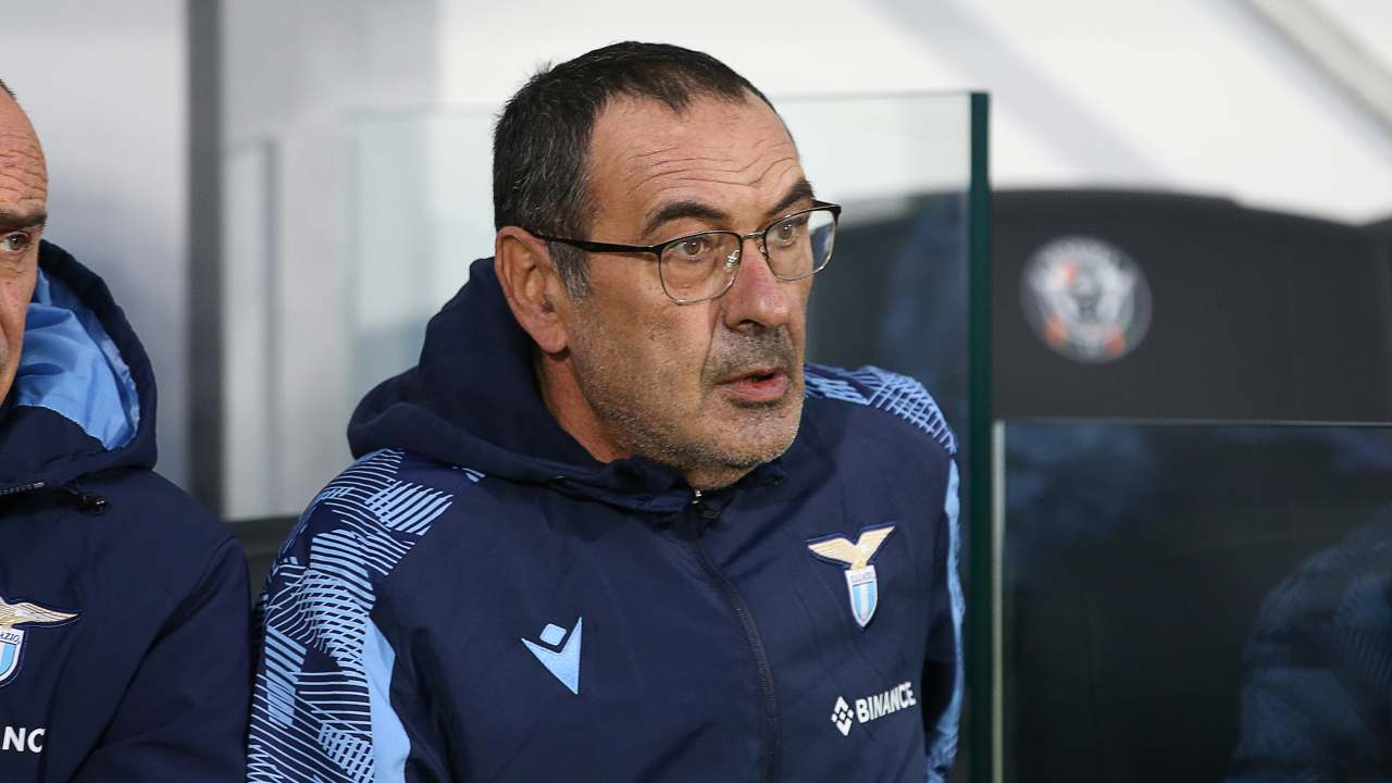 Maurizio Sarri sulla panchina della Lazio