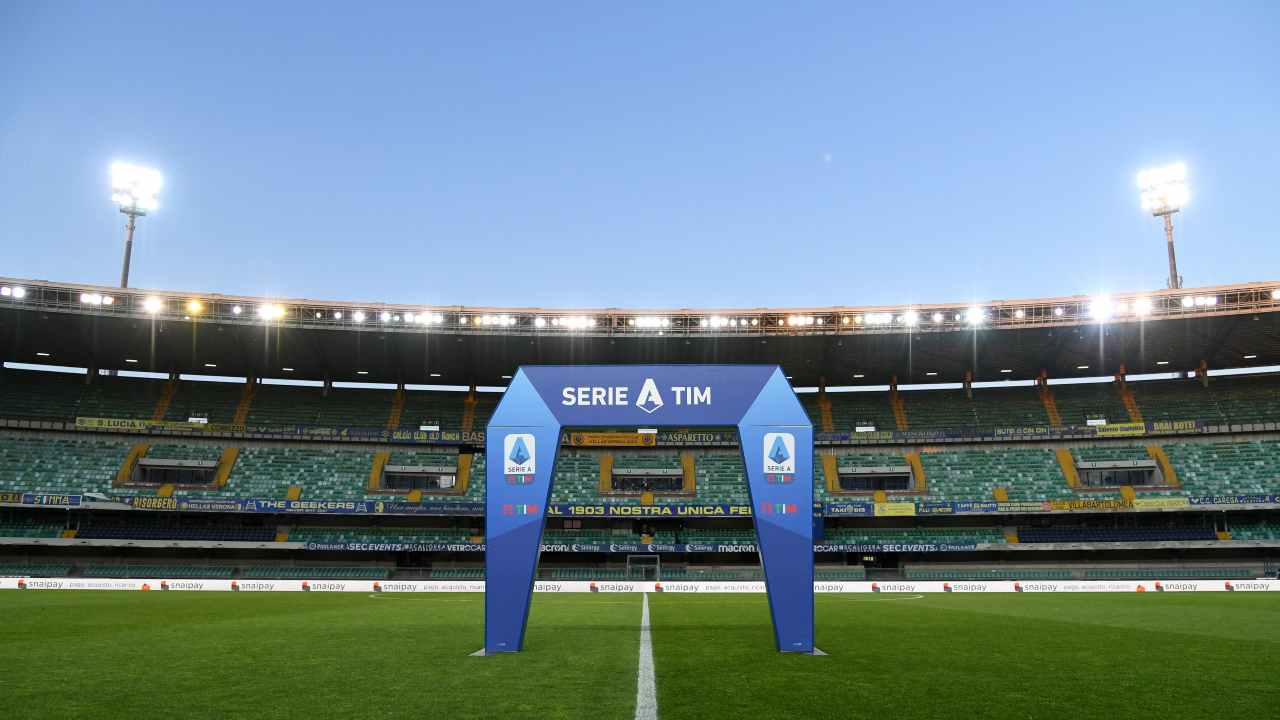 Tabellone ingresso in campo Serie A