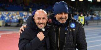 Napoli-Fiorentina, Italiano e Spalletti abbracciati