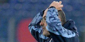 Lazio, Sarri con le mani in testa