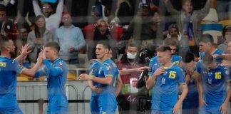 La Nazionale dell'Ucraina in campo