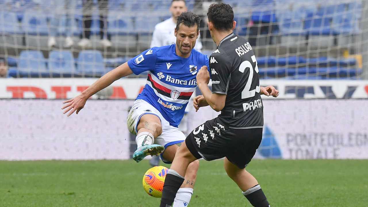 Sampdoria-Empoli in azione