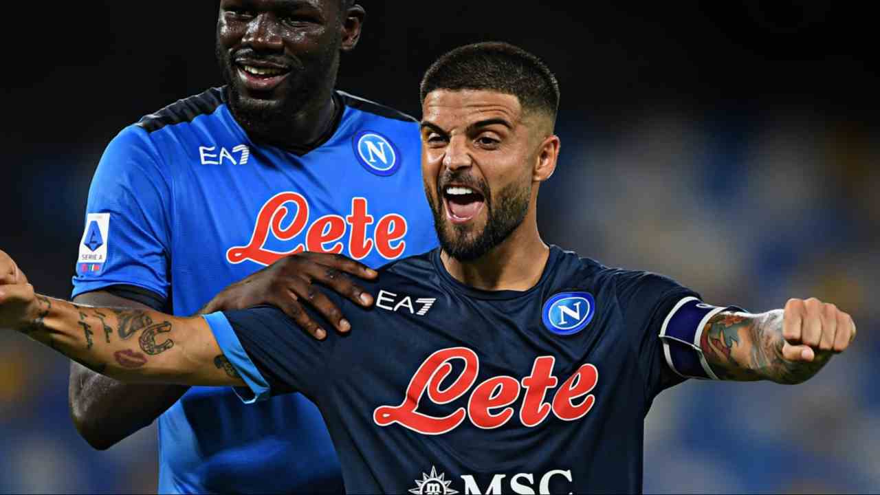 Insigne e Koulibaly con la maglia del Napoli