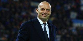 Il tecnico della Juve Allegri sorride