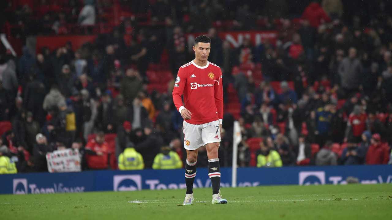 Cristiano Ronaldo con la maglia dello United