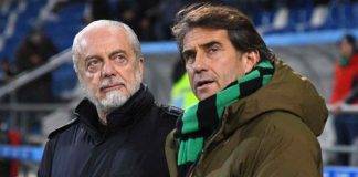 De Laurentiis del Napoli e Carnevali del Sassuolo discutono