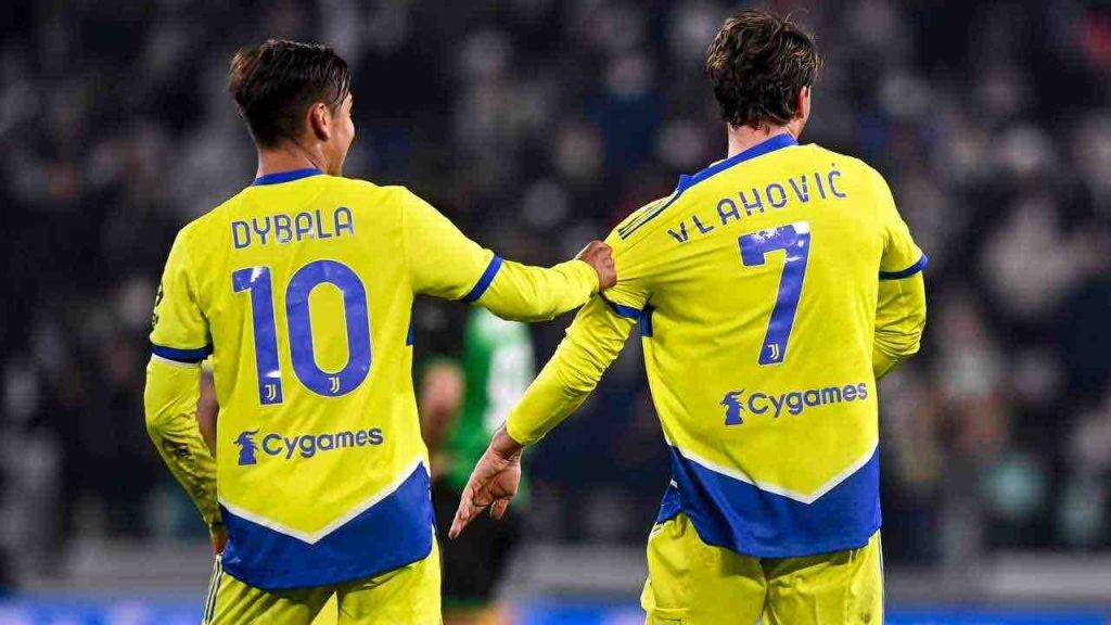 Dybala e Vlahovic in campo