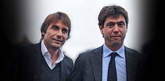 Conte e Agnelli sorridono