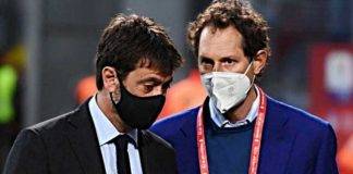 Agnelli della Juventus ed Elkann discutono