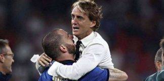 Mancini e Bonucci esultano