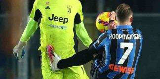 Atalanta-Juventus, contatto Szczesny-Koopmeiners